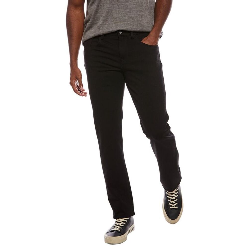 7 For All Mankind Mens  The Straight Double-Knit Black Jean, Black